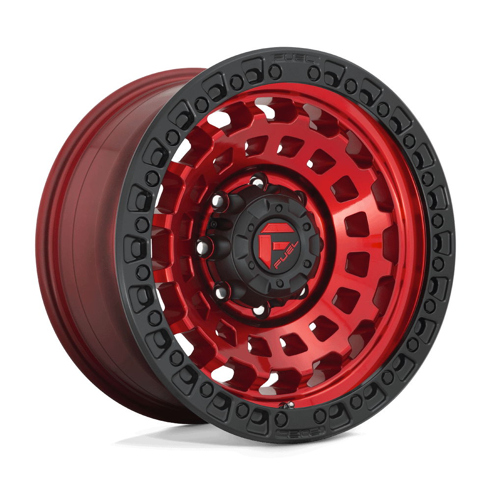 Felga aluminiowa D632 ZEPHYR Candy Red Black Bead Ring FUEL