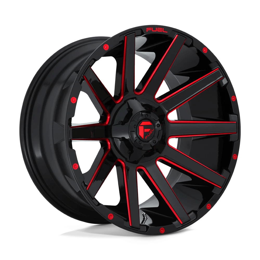 Felga aluminiowa D643 Contra Gloss Black RED Tinted Clear Fuel