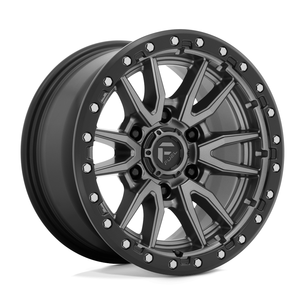 Felga aluminiowa D680 REBEL Matte Gun Metal Black Bead Ring FUEL