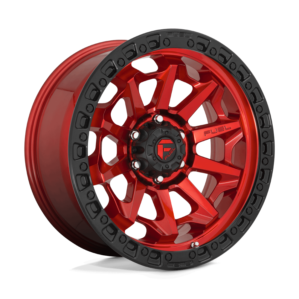 Felga aluminiowa D695 COVERT Candy Red Black Bead Ring FUEL