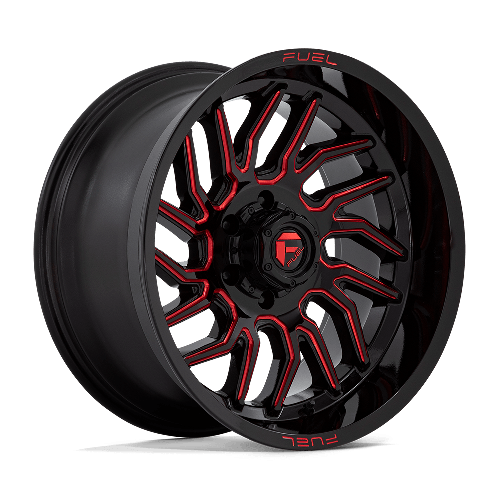 Felga aluminiowa D808 HURRICANE Gloss Black Milled Red Tint FUEL