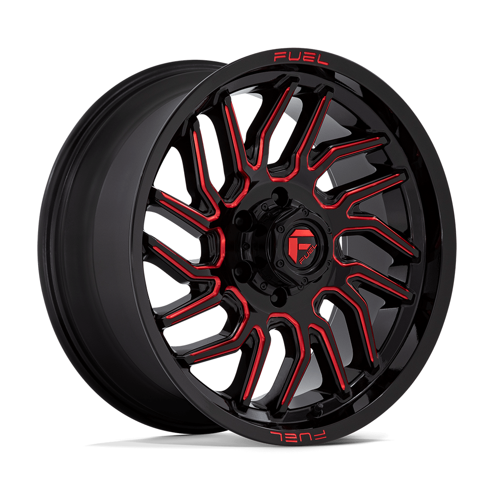 Felga aluminiowa D808 HURRICANE Gloss Black Milled Red Tint FUEL