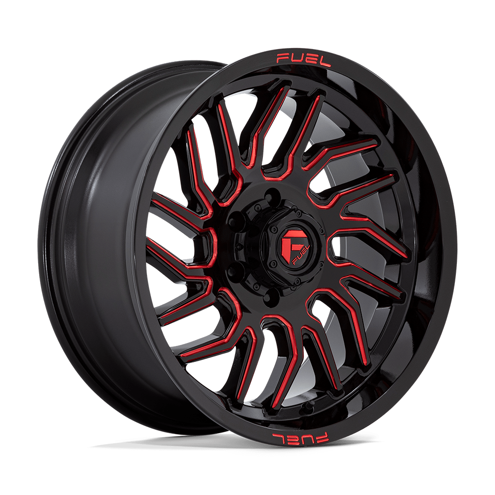 Felga aluminiowa D808 HURRICANE Gloss Black Milled Red Tint FUEL