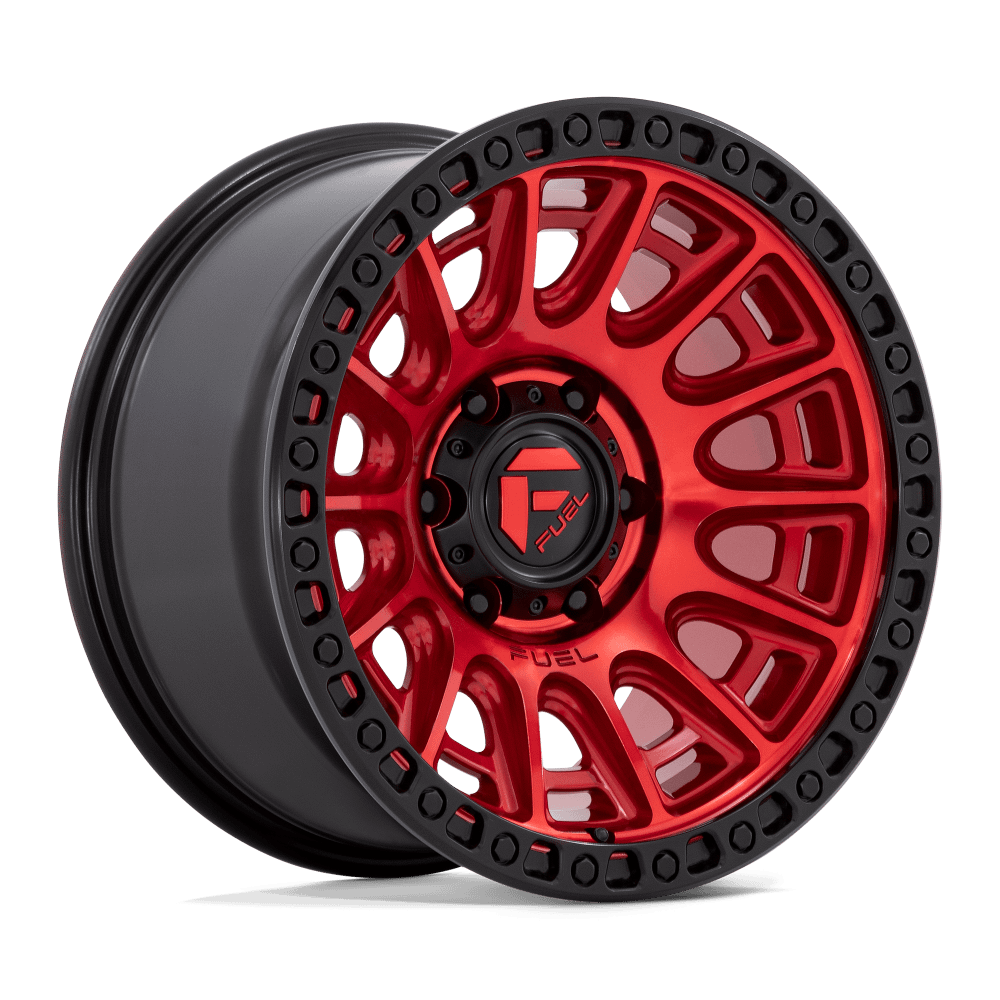 Felga aluminiowa D834 CYCLE Candy Red W/ Black Ring FUEL