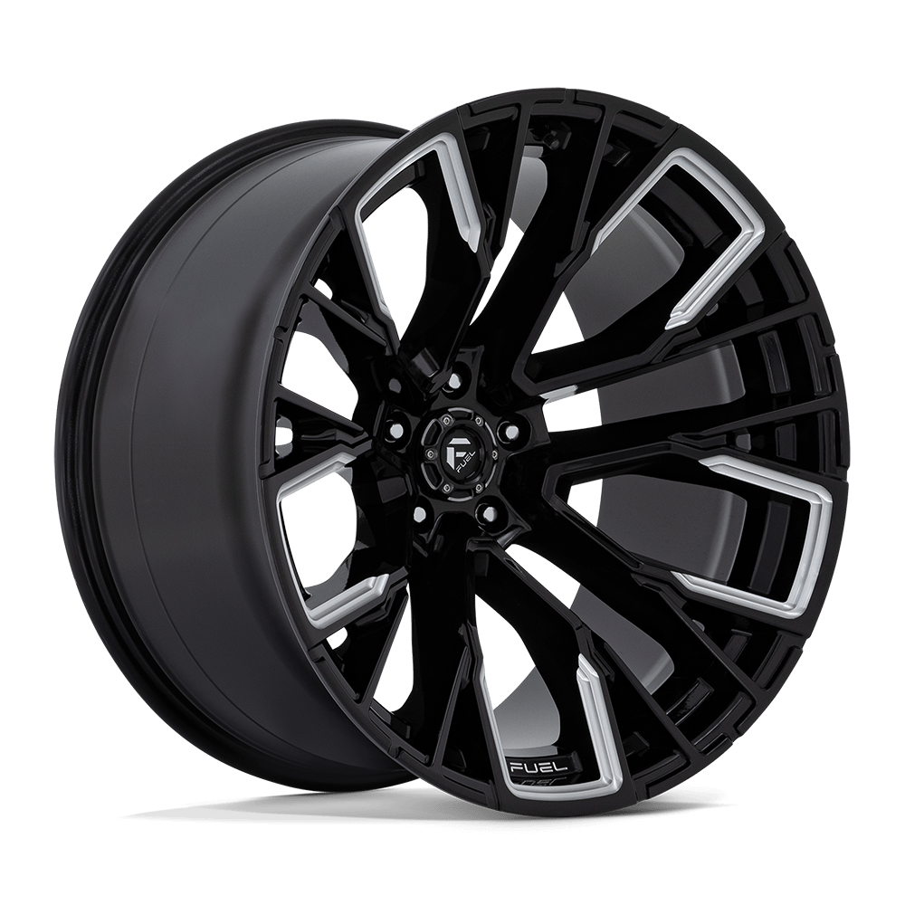 Felga aluminiowa D849 REBAR Gloss Black Milled FUEL
