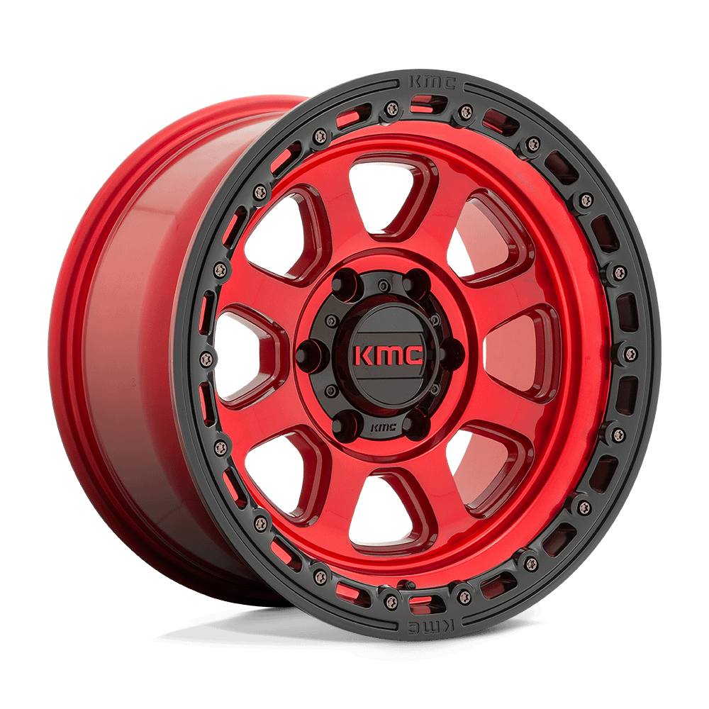 Felga aluminiowa KM548 CHASE Candy Red W/ Black Lip KMC