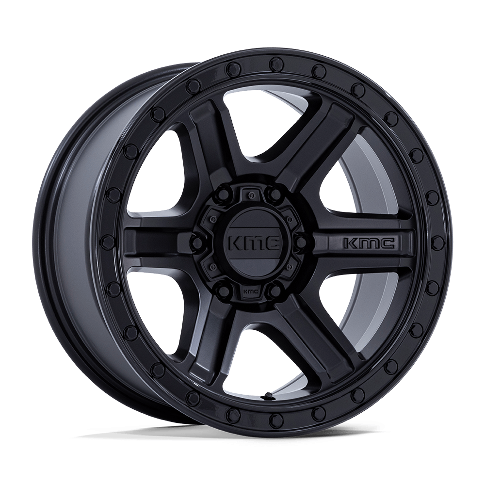 Felga aluminiowa KM551 OUTRUN Matte Black W/ Gloss Black Lip KMC