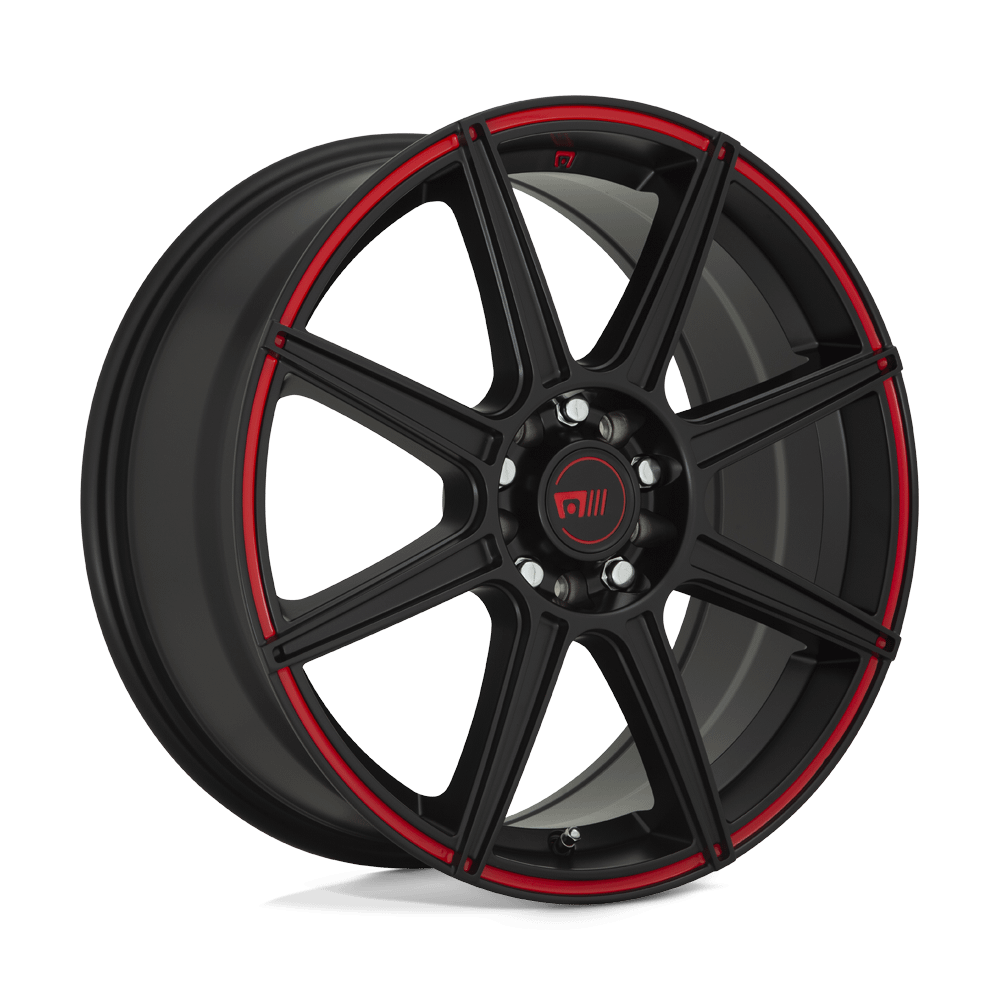 Felga aluminiowa MR142 CS8 Satin Black W/ Red Stripe MOTEGI RACING
