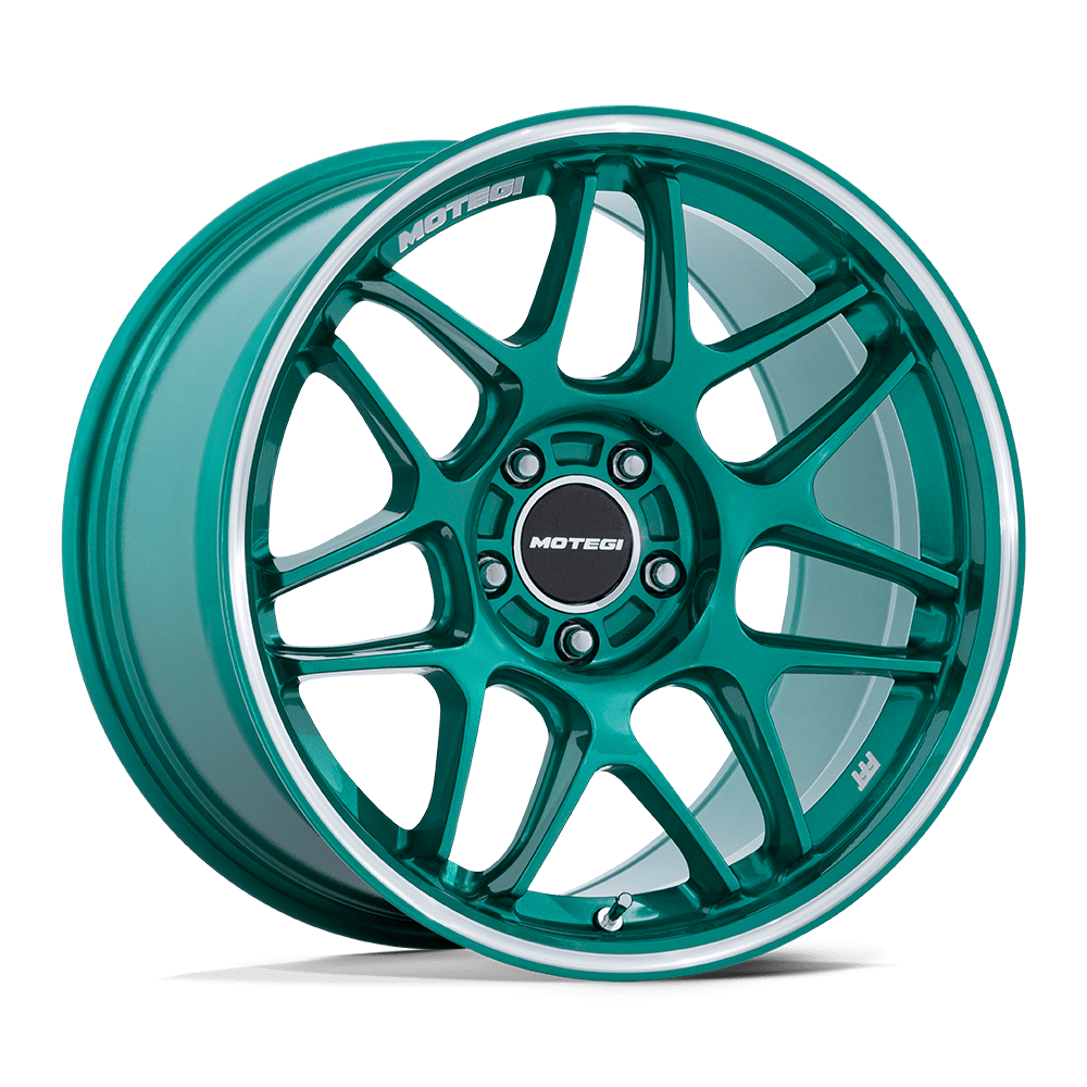 Felga aluminiowa MR158 TSUBAKI Hokkaido Green W/ Machined Lip MOTEGI RACING