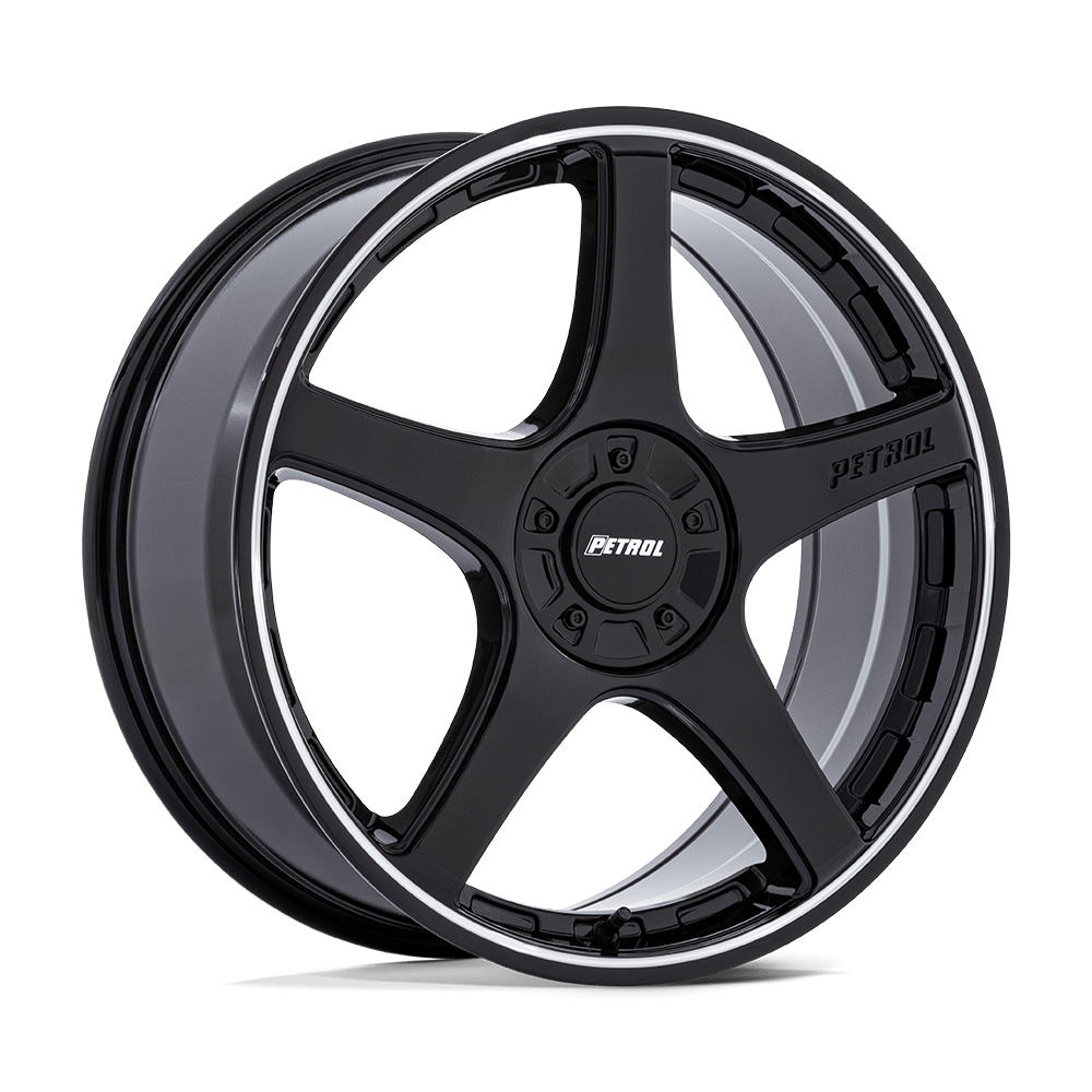 Felga aluminiowa PE003 P2E Gloss Black W/ Machined Lip PETROL