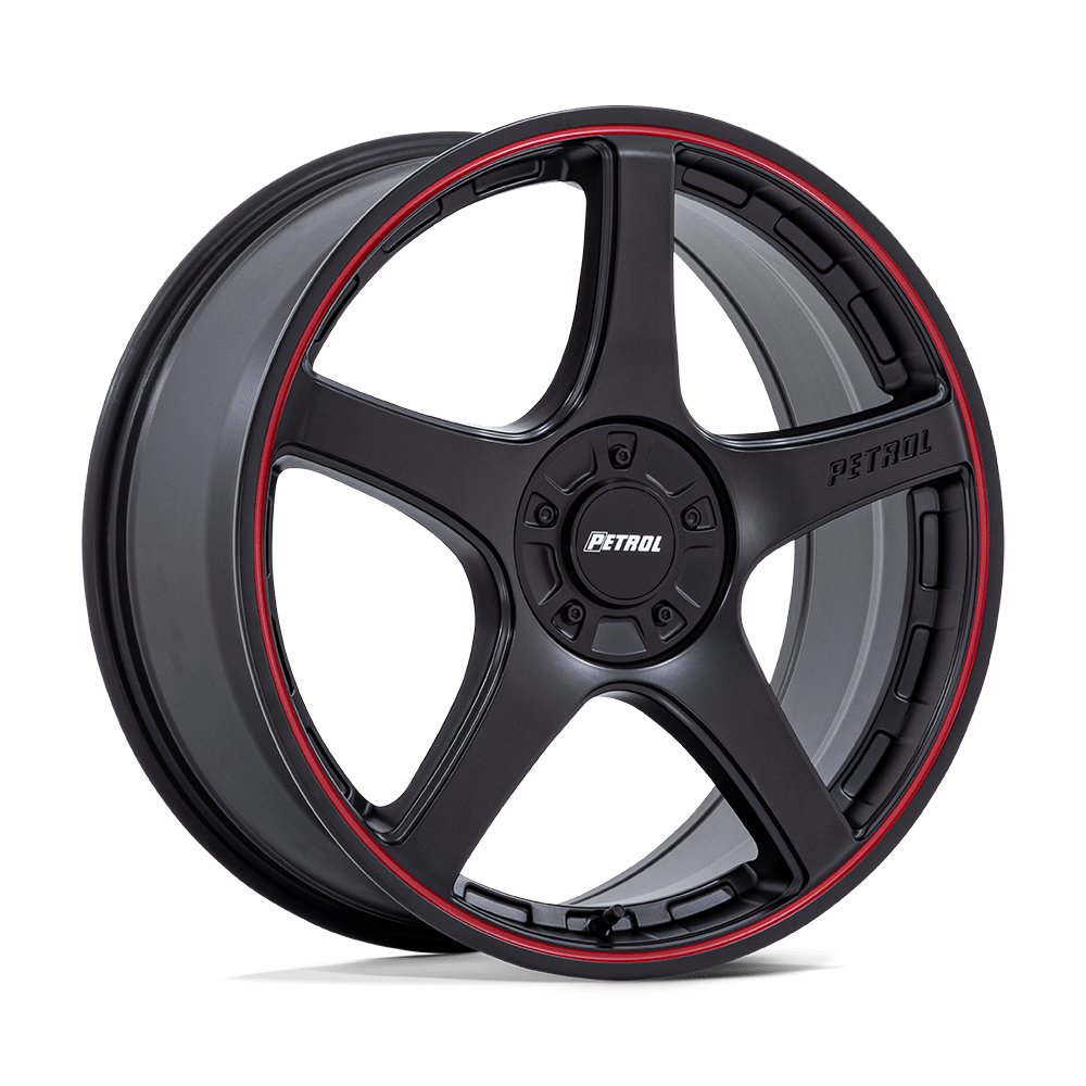 Felga aluminiowa PE003 P2E Matte Black W/ Red Lip PETROL
