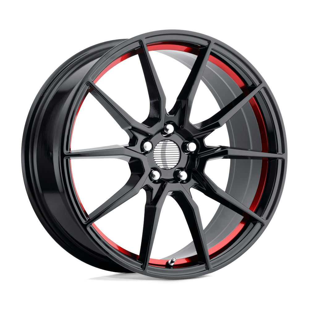 Felga aluminiowa PR193 Gloss Black Red Machined PERFORMANCE REPLICAS