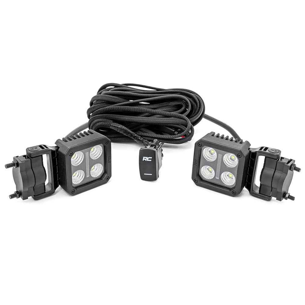 Lampy LED 2″ kwadratowe Rough Country Black Series